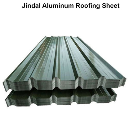 Jindal Aluminum Roofing Sheet - 0.45mm Thick, Grey Color Coated (Minimum 100 Sq.Ft)