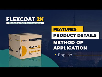 Damsure Flexcoat 2K Sharp (15 Kg) - The Fiber-Reinforced Acrylic Cementitious Coating for 100% Waterproofing