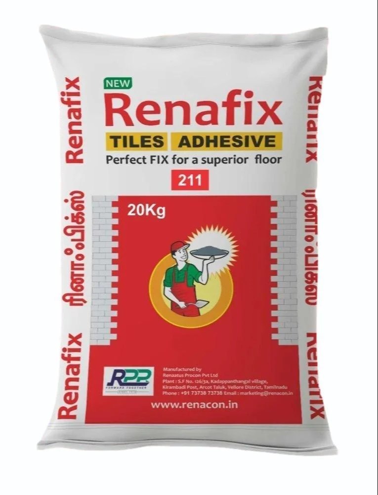 Renafix Tile Adhesive - Superior Bonding for All Your Tiling Needs (201, 211, & 222 Variants)